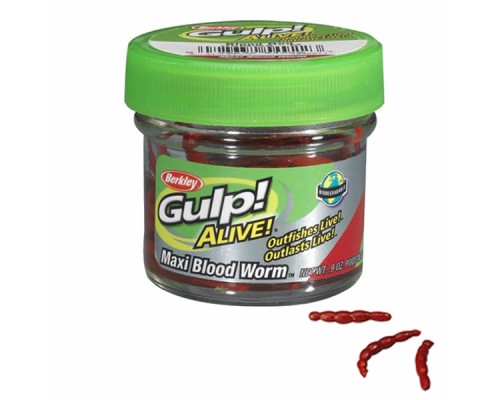 Силиконовая приманка Berkley Gulp! Alive Bloodworms